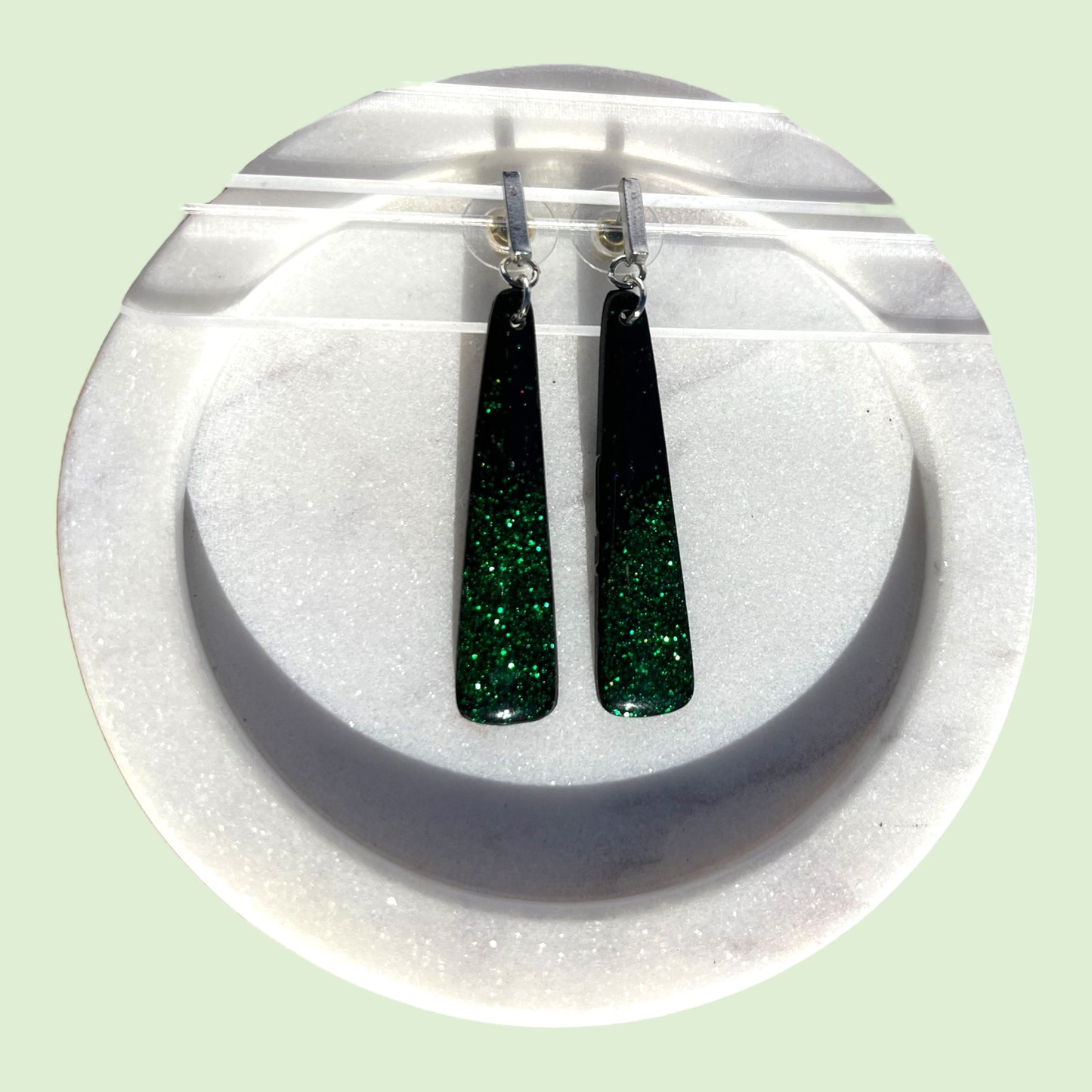 Glitter Teardrop Dangles