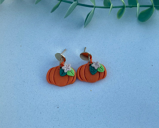 Floral Pumpkin Dangles