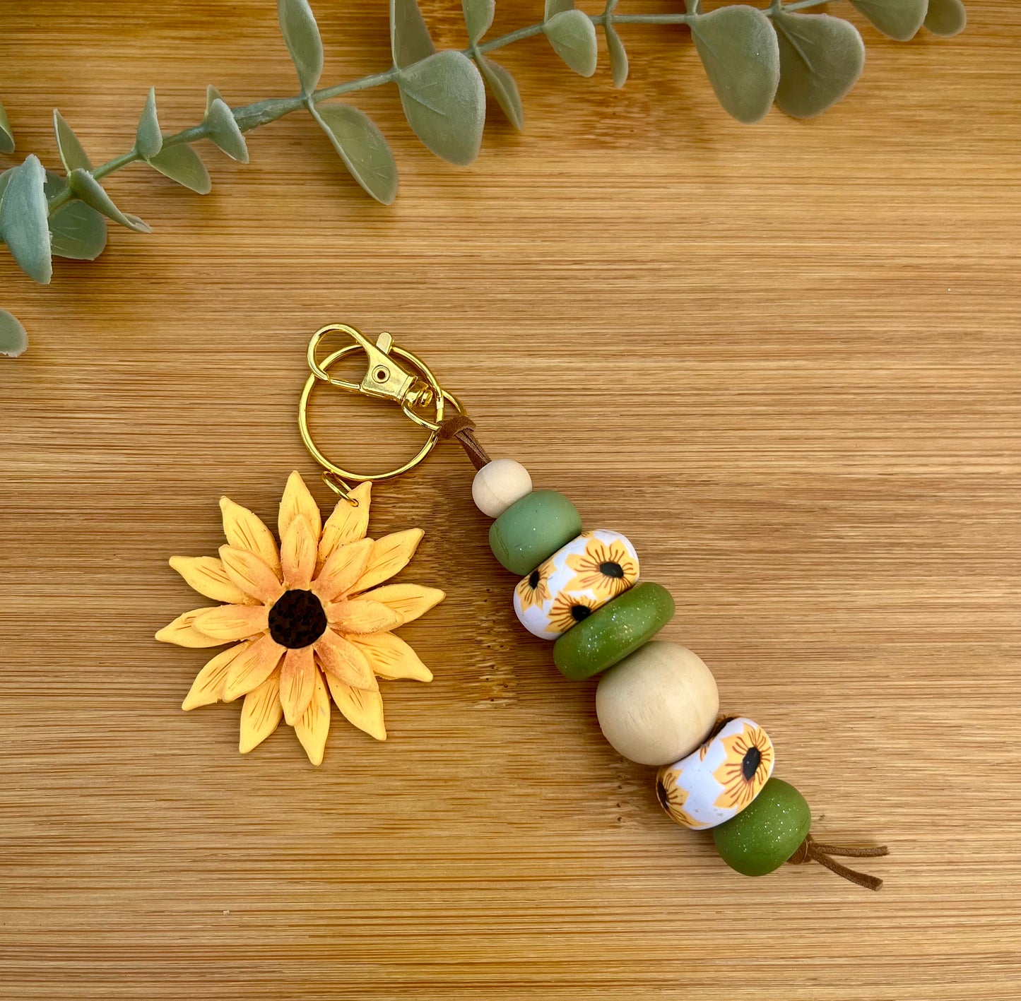 Sunflower Keychain - Green