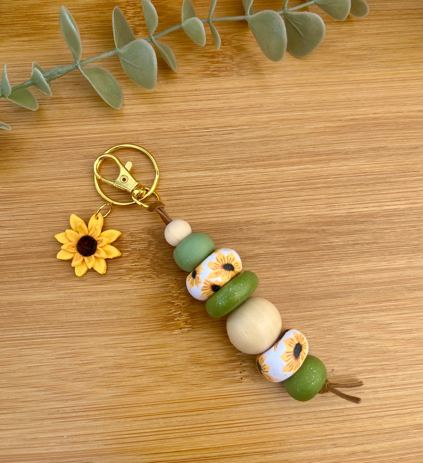 Sunflower Keychain - Green