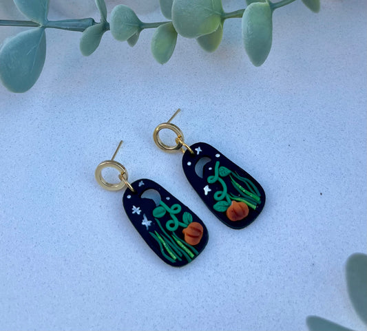 Moonlit Pumpkin Patch Earrings