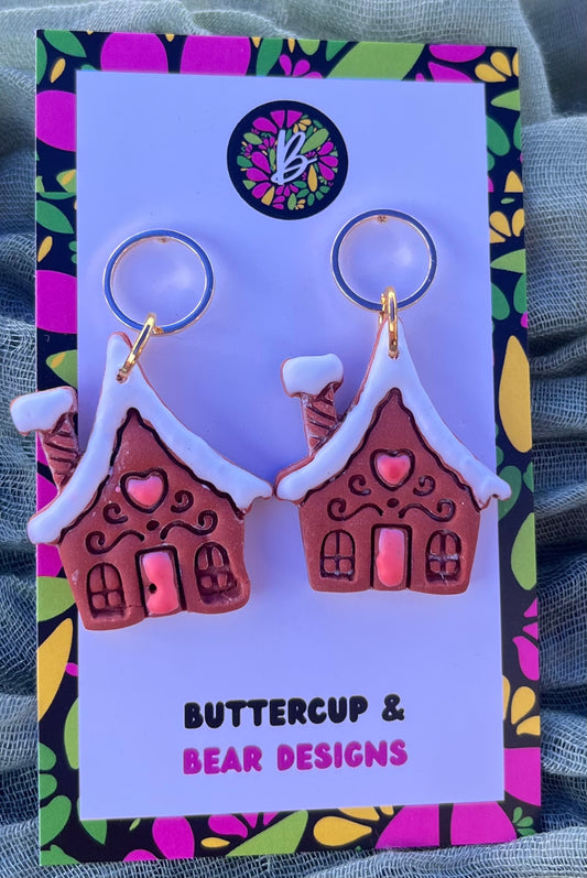 Gingerbread House Earrings